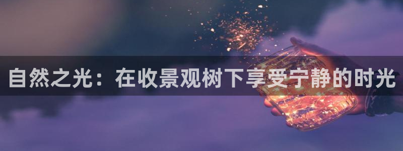 新宝gg挚243553:自然之光:在收景观树下享受宁静的时光